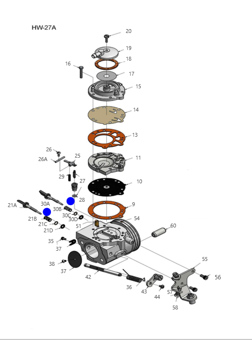 MOLA PARA TORNEIRAS ALTAS e BAIXAS Mini X30 e X30 (21B e 30B)