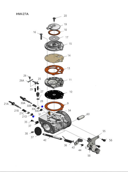 O RING PARA TORNEIRAS ALTAS e BAIXAS Mini X30 e X30 (21D e 30D)