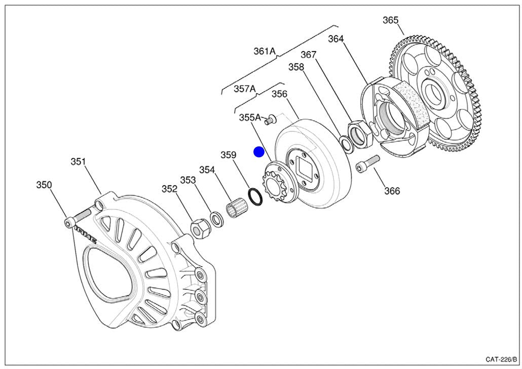 PINHÃO EMBRAIAGEM COM PARAFUSOS (118A / 355A)