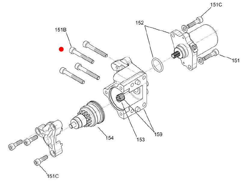 Kit 2 parafusos M6X45