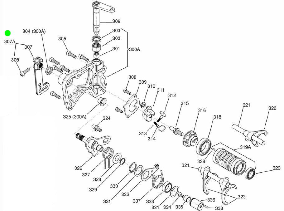 KIT ALAVANCA DE MUDANÇAS SUPER SHIFTER (307A)