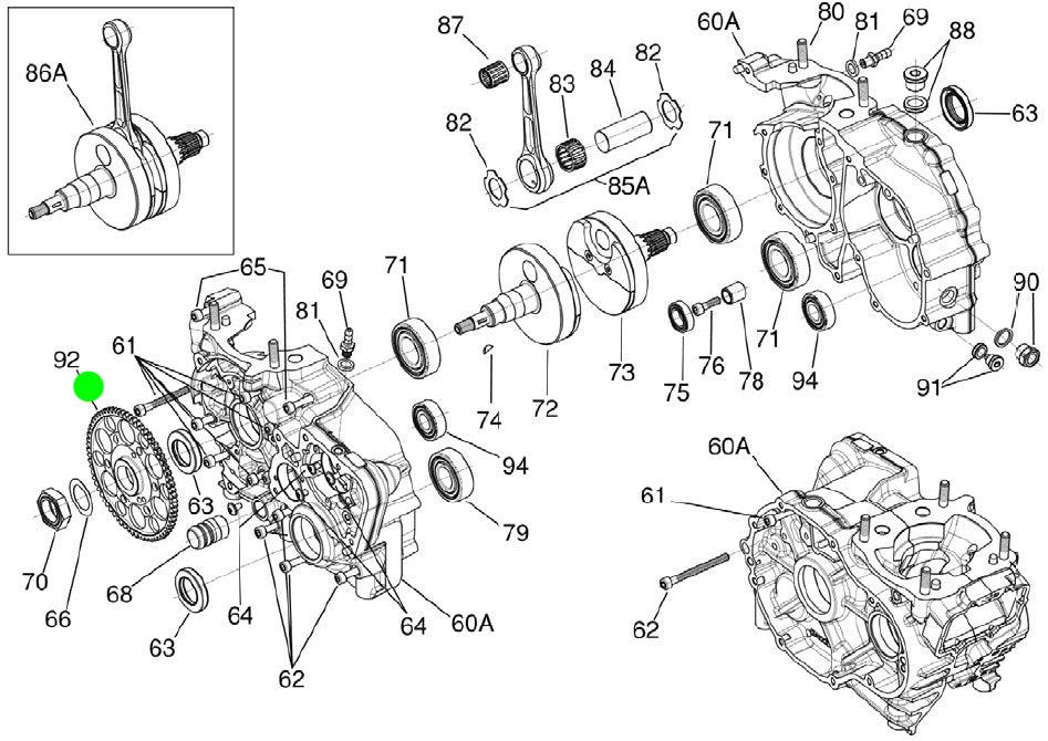 CREMALHEIRA PARA MOTOR DE ARRANQUE SUPER SHIFTER (92)