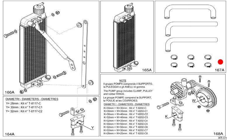 KIT TUBOS AZUIS RADIADOR (167 / 550A)