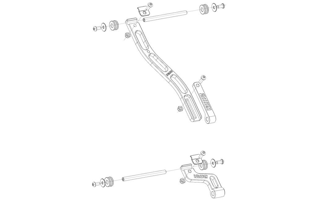 KIT SUPORTE RADIADOR EVO 410X186mm e 410x230mm X30