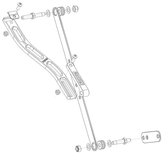 KIT SUPORTE RADIADOR EVO 354X108mm Mini X30