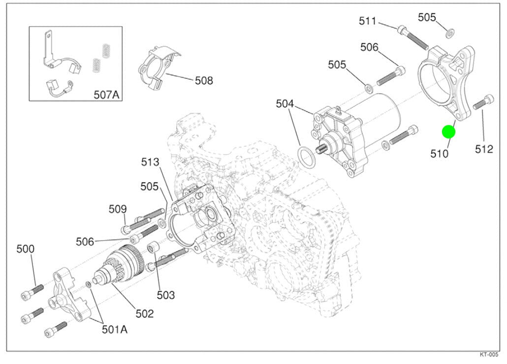 SUPORTE SUPLEMENTAR MOTOR DE ARRANQUE SUPER SHIFTER (510)